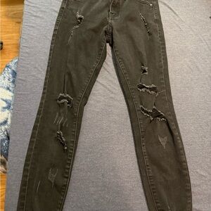 KanCan Black Distressed Skinny Jeans size 23